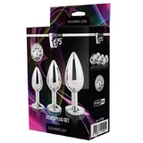 Набір анальних пробок Dream Toys Gleaming Love Silver Набір анальних пробок, 3 штуки