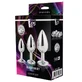 Dream Toys Gleaming Love Silver Plug Set анальная пробка, 3 штуки