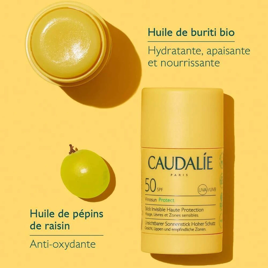Caudalie Vinosun Невидимий стік з високим ступенем захисту SPF50 15 г: ціни та характеристики