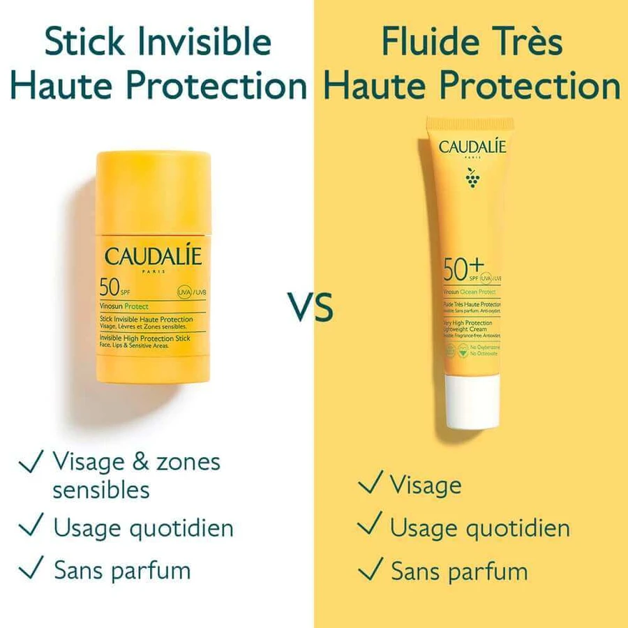 Caudalie Vinosun Невидимий стік з високим ступенем захисту SPF50 15 г: ціни та характеристики