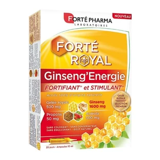 Forté Pharma Forté Royal Ginseng'Energie с женьшенем, ацеролой, маточным молочком и прополисом 20 ампул