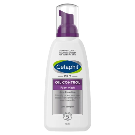 Cetaphil Pro Oil Control, spumă de curățare facială, piele predispusă la acnee, 236 ml + cremă hidratantă facială cu acid hyaluronic, cremă de noapte, 48 ml gratuit: цены и характеристики