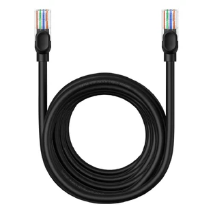 Кабель Ethernet Baseus High Speed Cat 5 RJ-45 1000Mbps 8m круглый - черный