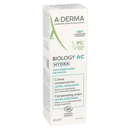 A-Derma Biology AC Компенсуючий зволожуючий крем Hydra 40мл: ціни та характеристики