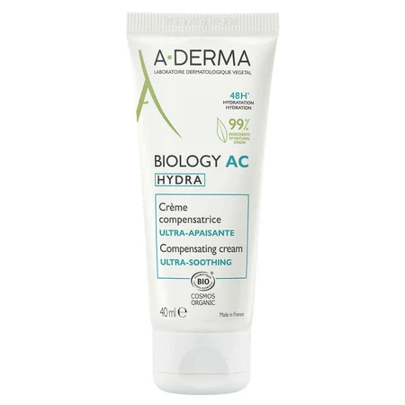 A-Derma Biology AC Компенсуючий зволожуючий крем Hydra 40мл: ціни та характеристики
