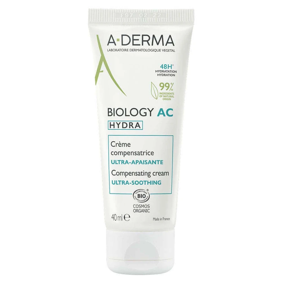 A-Derma Biology AC Компенсуючий зволожуючий крем Hydra 40мл: ціни та характеристики