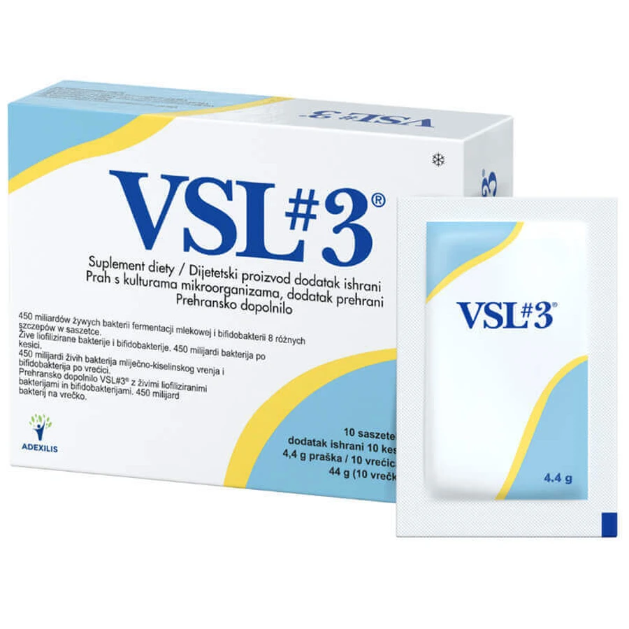 VSL#3, для лечения детей от 3 лет и взрослых, 4,4 г x 10 штук: цены и характеристики