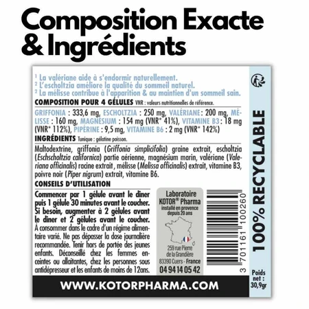 Kotor Pharma Естественный сон 60 капсул: цены и характеристики