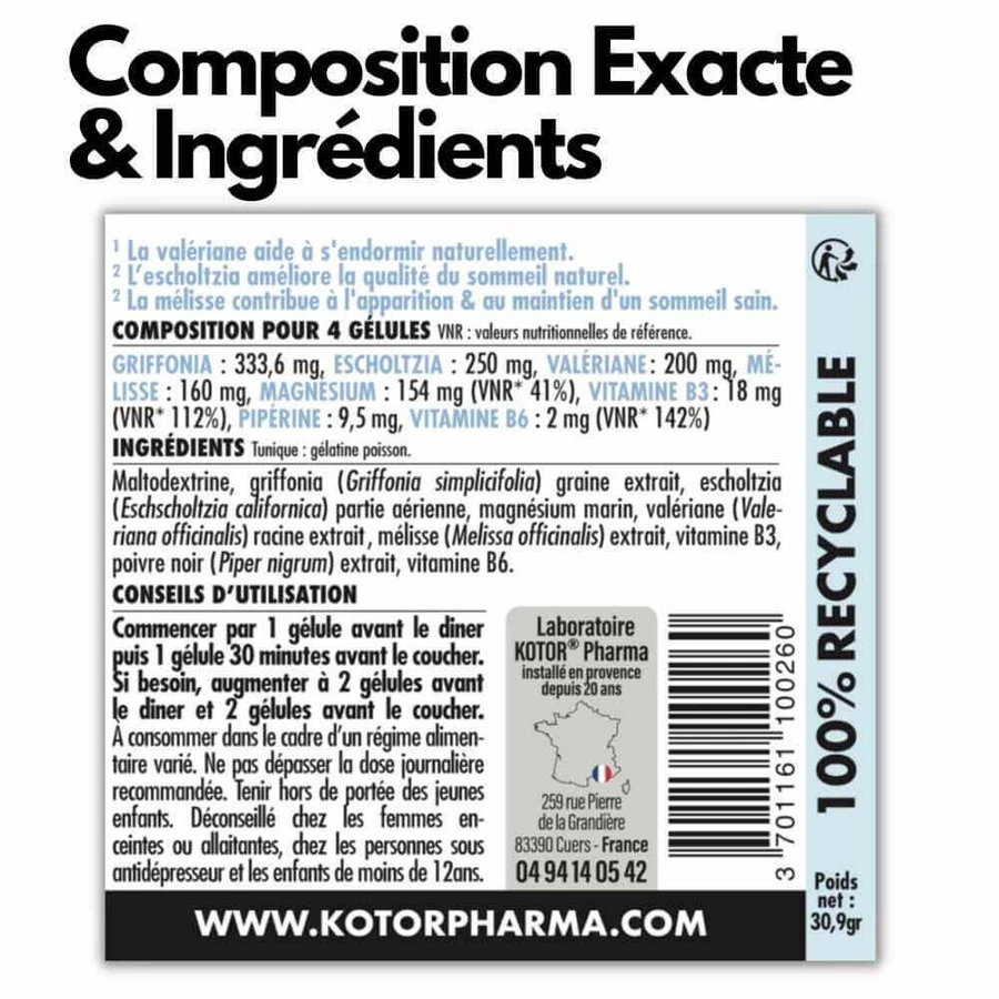 Kotor Pharma Естественный сон 60 капсул: цены и характеристики