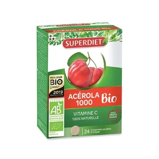 Superdiet Acerola 1000 Organic 24 жевательные таблетки