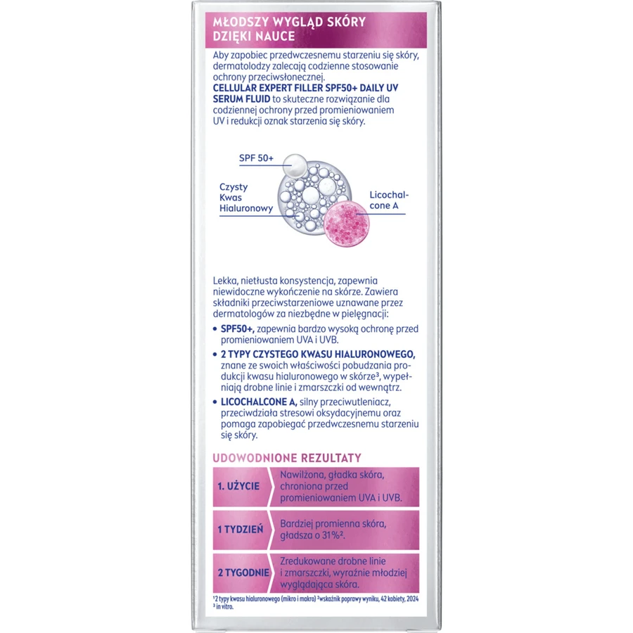 Nivea Cellular Expert Filler Daily UV Serum Fluid, сироватка для корекції ознак старіння шкіри, SPF 50+, 30 мл: ціни та характеристики