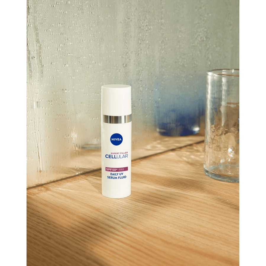 Nivea Cellular Expert Filler Daily UV Serum Fluid, сироватка для корекції ознак старіння шкіри, SPF 50+, 30 мл: ціни та характеристики