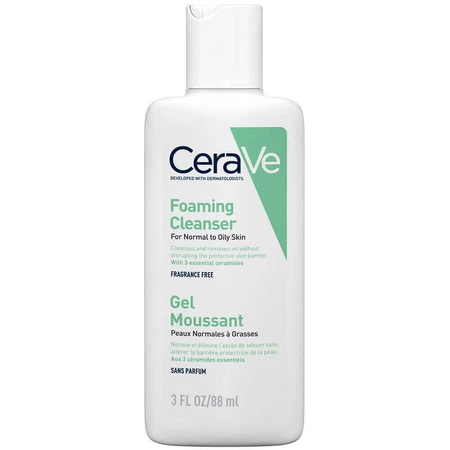 Очищающий гель для лица Cerave Foaming Gel для нормальной и жирной кожи 88 мл: цены и характеристики