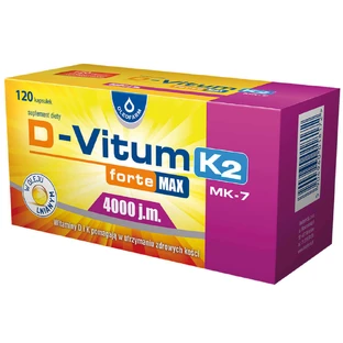 D-Vitum Forte Max 4000 МЕ. K2 MK-7, 120 капсул УТЕРЯНА УПАКОВКА