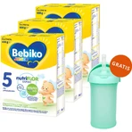 Набор Bebiko Junior 5 Nutriflor Expert, питательная молочная смесь, для дошкольников, 3 x 600 г + Boon, бидон с соломинкой, 265 мл бесплатно: цены и характеристики