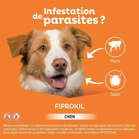 Clement-Thekan Fiprokil Anti-Puces Anti-Tiques Très Grands Chiens 40-60kg 4.02ml x 4 pipettes: цены и характеристики