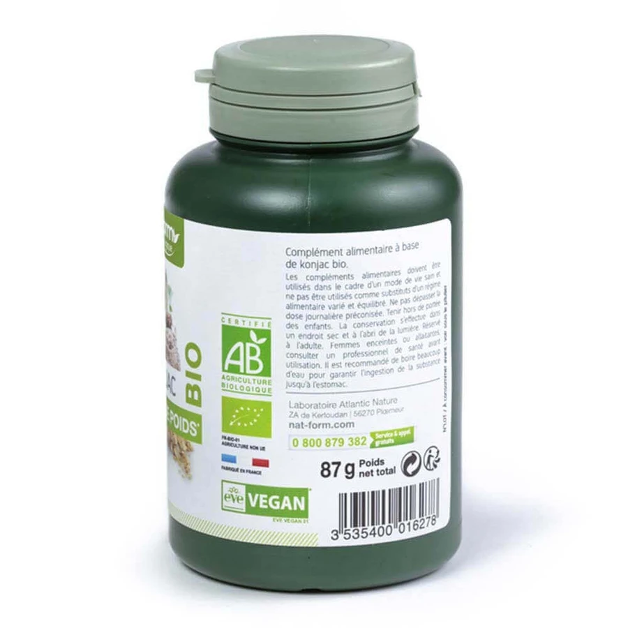 Nat&Form KONJAC ORGANIC 200 капсул: ціни та характеристики