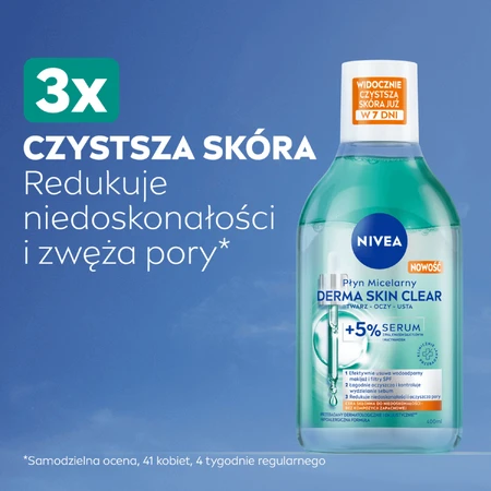 Nivea Derma Skin Clear, разглаживающий мицеллярный лосьон с 5% сывороткой, 400 мл: цены и характеристики
