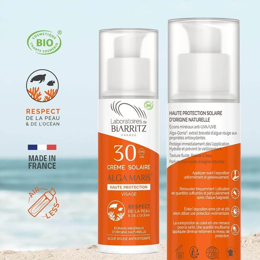 Laboratoires De Biarritz Sun Products Солнцезащитное средство для лица SPF30 Bio 50 мл: цены и характеристики