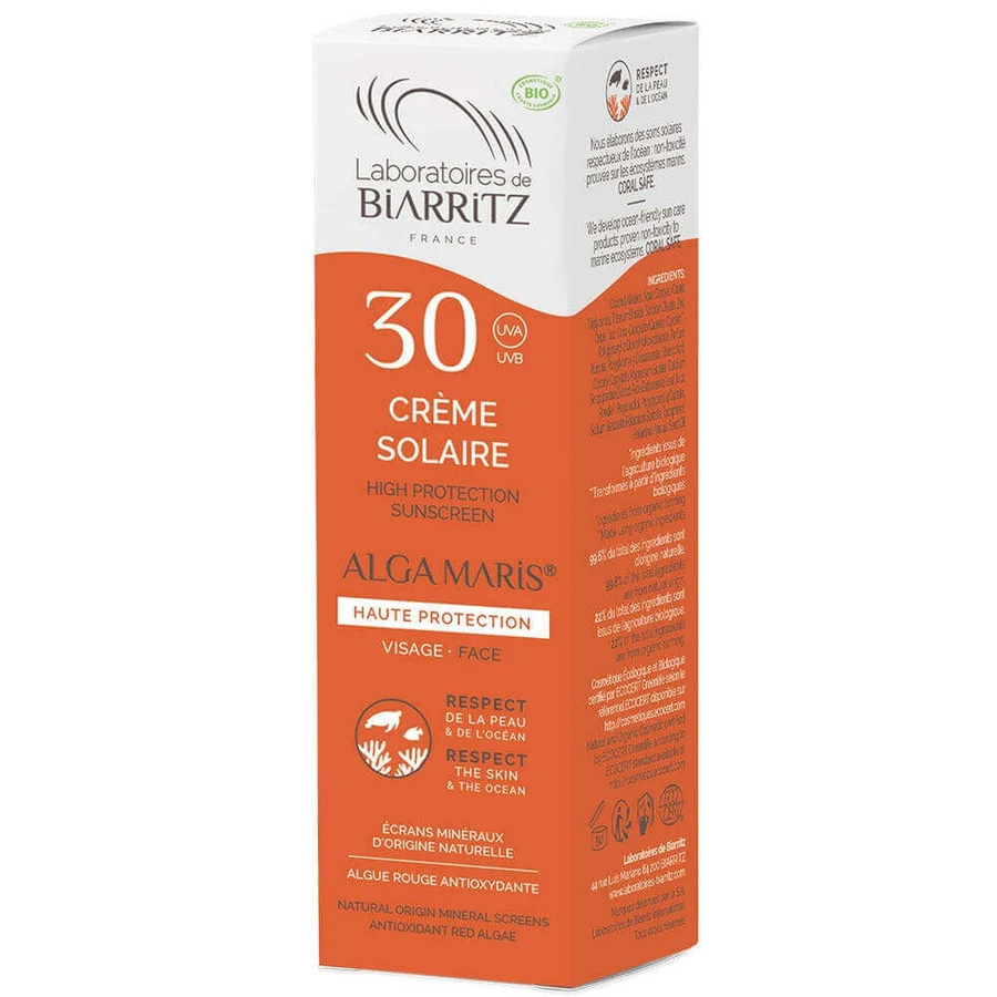 Laboratoires De Biarritz Sun Products Солнцезащитное средство для лица SPF30 Bio 50 мл: цены и характеристики