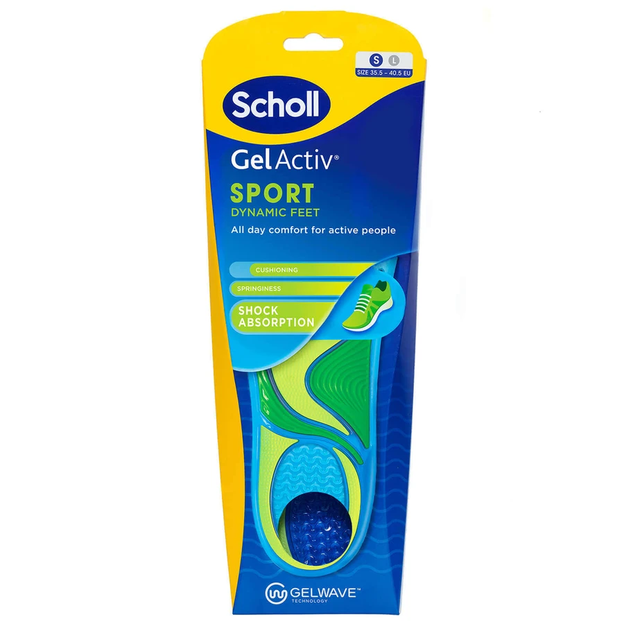 Scholl GelActiv, стельки для обуви, спортивные, размер S 35.5-40.5, 2 шт.: цены и характеристики