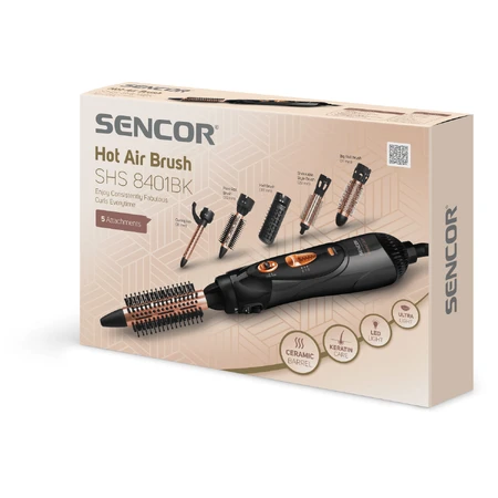Щипцы для завивки волос горячим воздухом Sencor SHS 8401BK: цены и характеристики