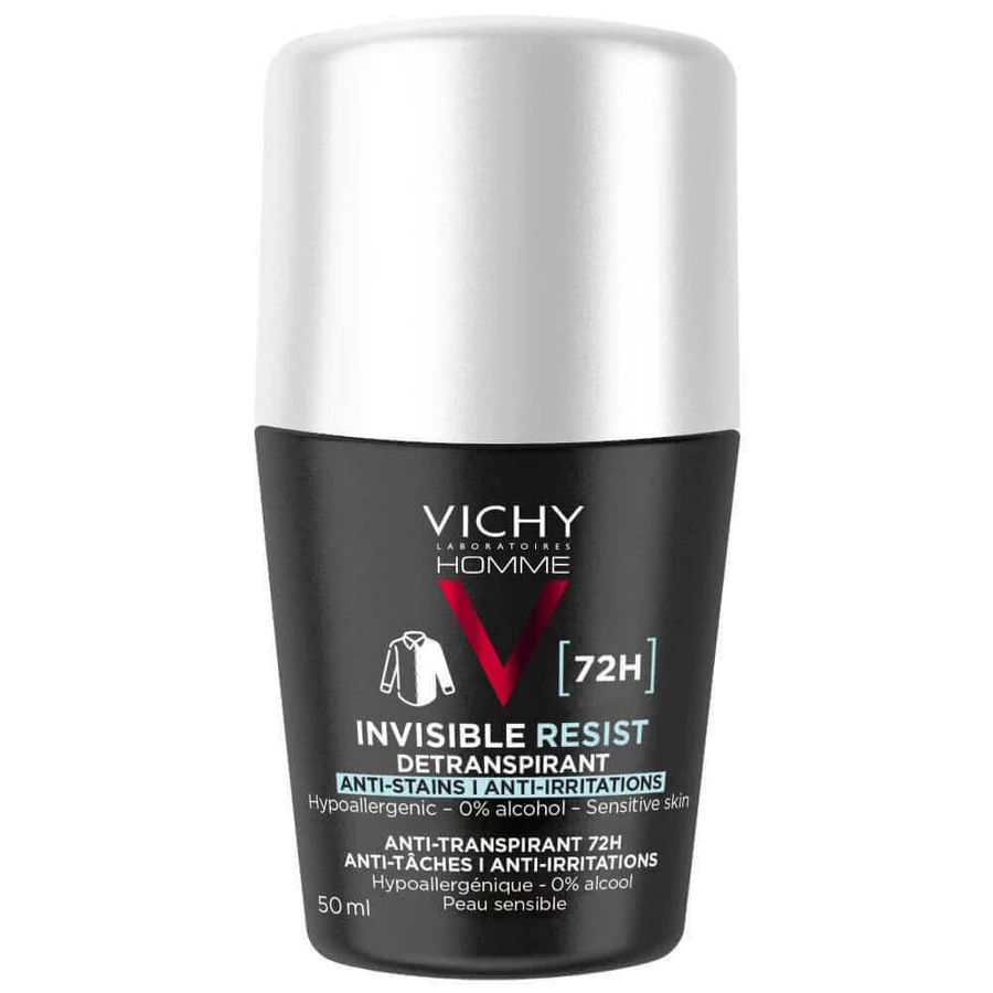 Чоловічий дезодорант-антиперспірант Vichy Invisible Resist Ефективність 72 години Екстремальний контроль 50 мл: ціни та характеристики