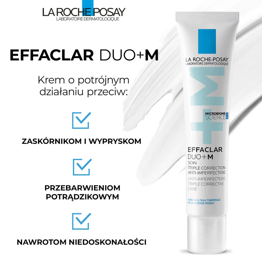 Набір La Roche-Posay Effaclar, очищувальний гель для жирної та чутливої шкіри, 400 мл + DUO+M, зволожувальний крем для шкіри, схильної до акне, 40 мл: ціни та характеристики