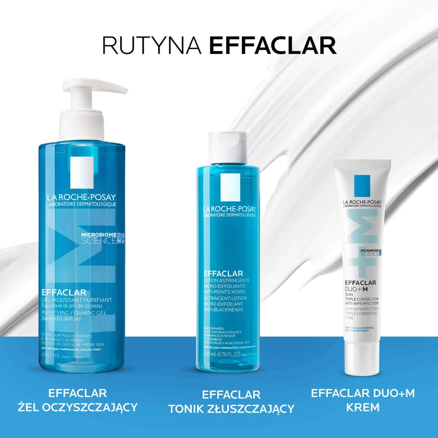 Набір La Roche-Posay Effaclar, очищувальний гель для жирної та чутливої шкіри, 400 мл + DUO+M, зволожувальний крем для шкіри, схильної до акне, 40 мл: ціни та характеристики