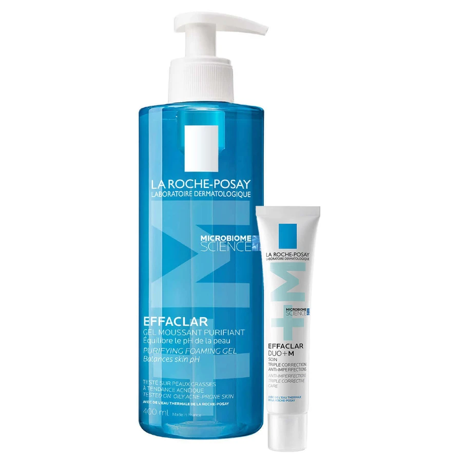 Набір La Roche-Posay Effaclar, очищувальний гель для жирної та чутливої шкіри, 400 мл + DUO+M, зволожувальний крем для шкіри, схильної до акне, 40 мл: ціни та характеристики