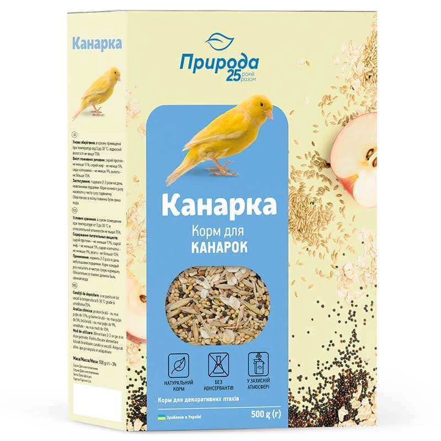 ТМ Природа Полноценный корм Канарейка для канареек и декоративных птиц, 500 г: цены и характеристики