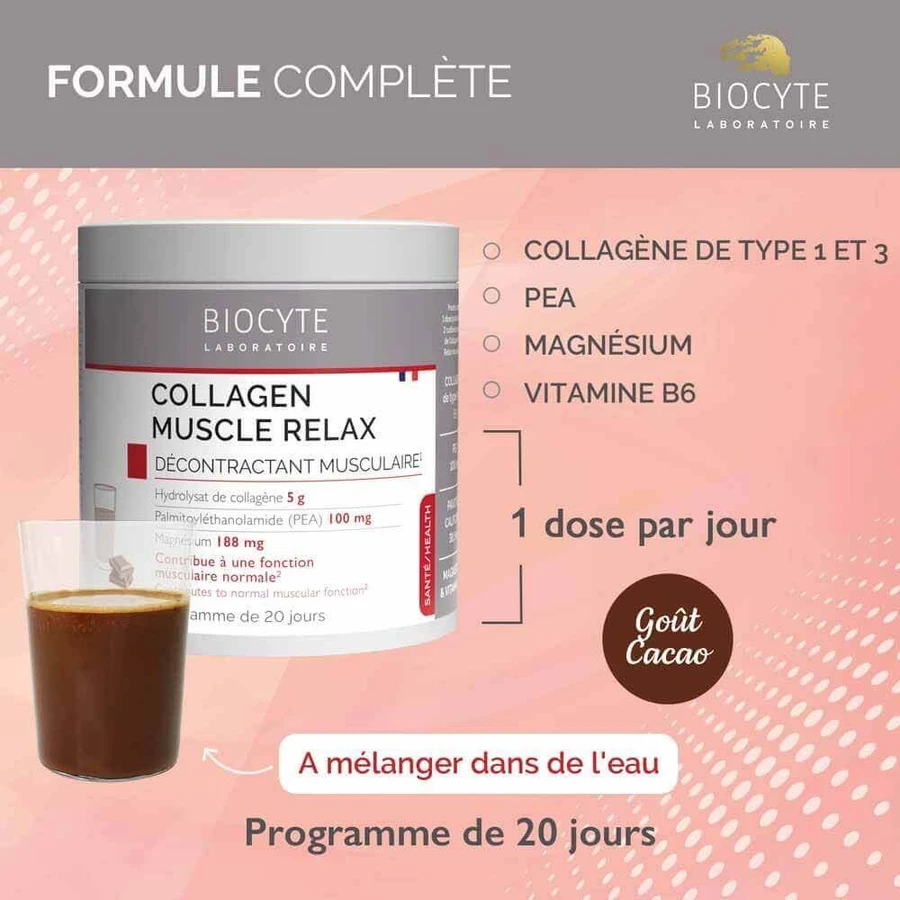 Biocyte Health Коллагеновый мышечный релаксант со вкусом какао 290 г: цены и характеристики