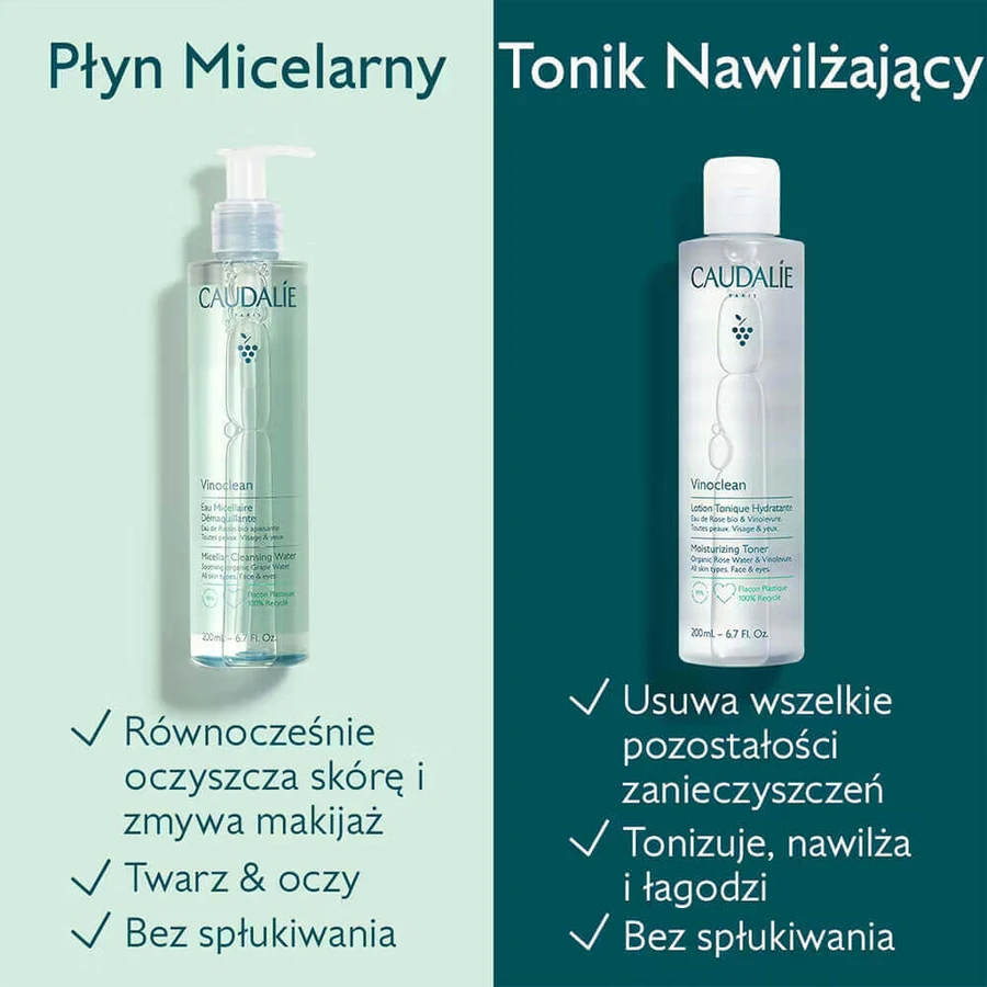 Caudalie Vinoclean, міцелярна рідина для зняття макіяжу, 200 мл: ціни та характеристики
