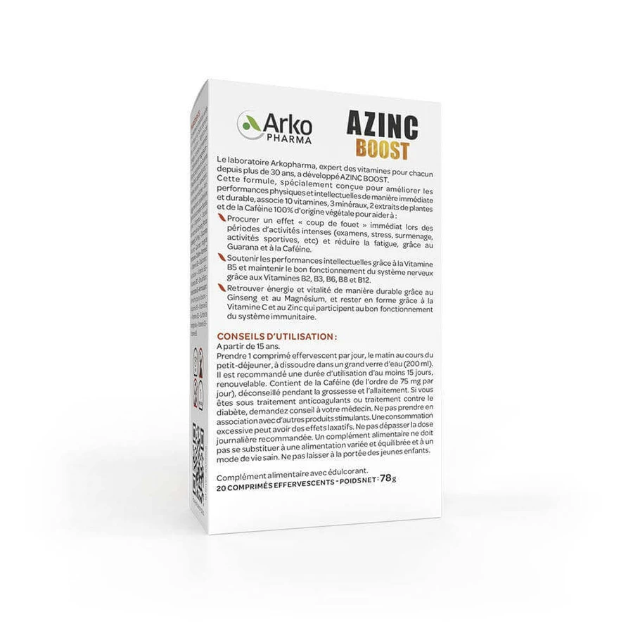 Arkopharma Azinc Energy Boost Effervescent 20 Tablets: цены и характеристики