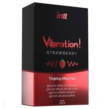 Intt Vibration!, гель-стимулятор з вібраційним ефектом, полуниця, 15 мл: ціни та характеристики