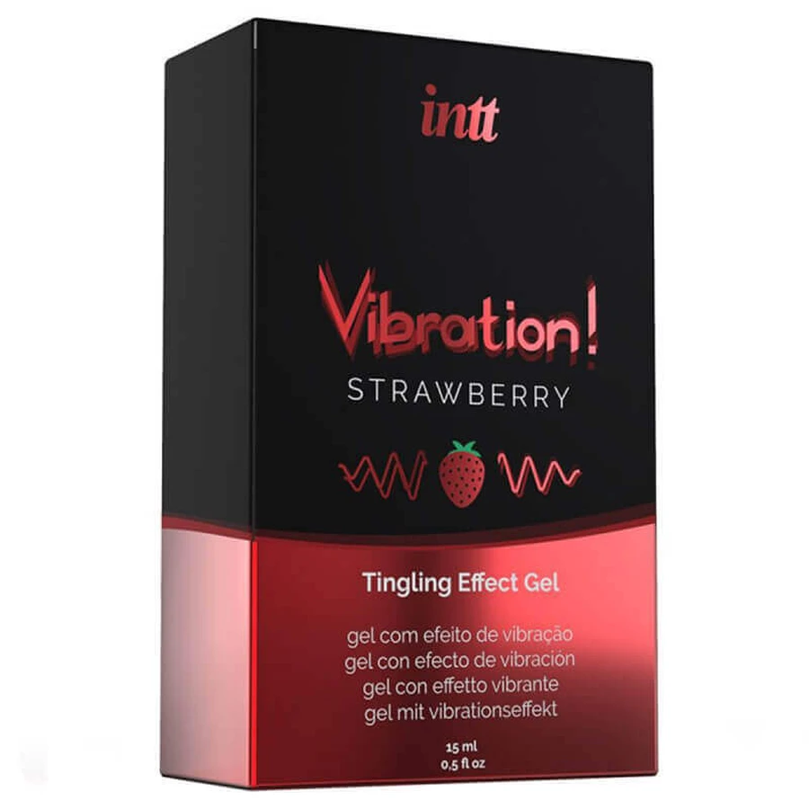 Intt Vibration!, гель-стимулятор з вібраційним ефектом, полуниця, 15 мл: ціни та характеристики