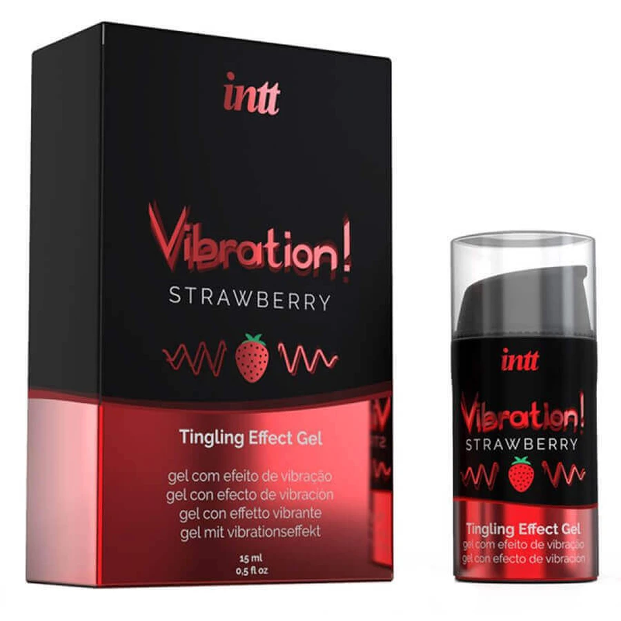 Intt Vibration!, гель-стимулятор з вібраційним ефектом, полуниця, 15 мл: ціни та характеристики