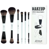 Набір пензлів для макіяжу Jessup Duo-End Brush Set T501, 6 штук
