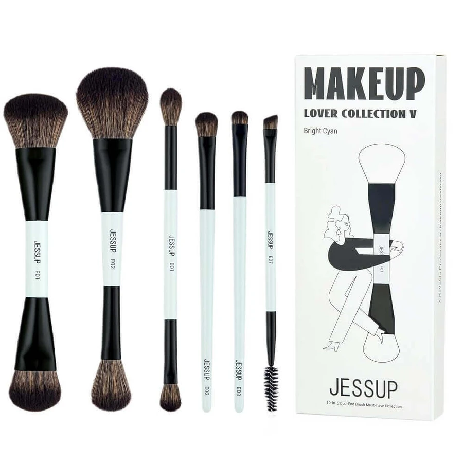 Набір пензлів для макіяжу Jessup Duo-End Brush Set T501, 6 штук: ціни та характеристики