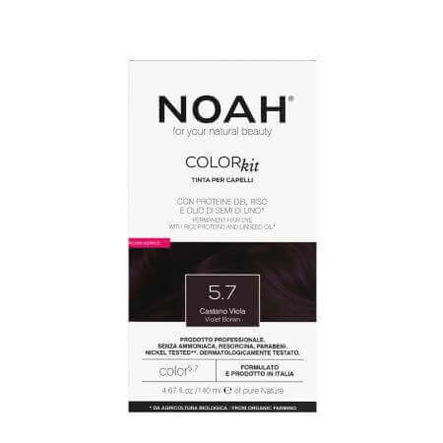 Натуральная краска для волос, Saten Violet 5.7, 140 мл, Noah: цены и характеристики