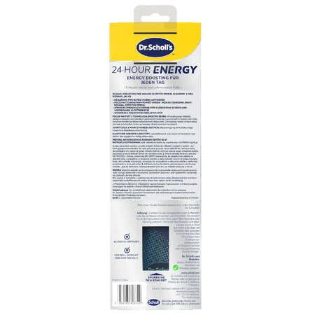 Dr. Scholl's, устілки для взуття, Energy 24H, розмір L 40-47, 2 штуки: ціни та характеристики