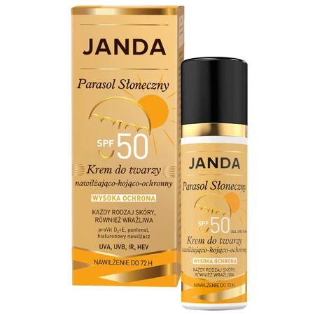 Janda Sun Parasol, крем для лица, SPF 50, 50 мл: цены и характеристики