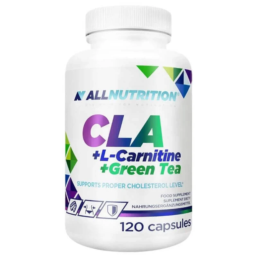Allnutrition CLA + L-карнітин + зелений чай, 120 капсул: ціни та характеристики