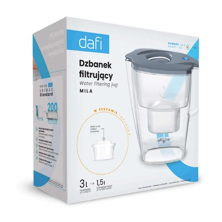 Dafi Mila Led, фільтр-глечик, сталь, 3 л + фільтр Unimax, 1 шт.: ціни та характеристики