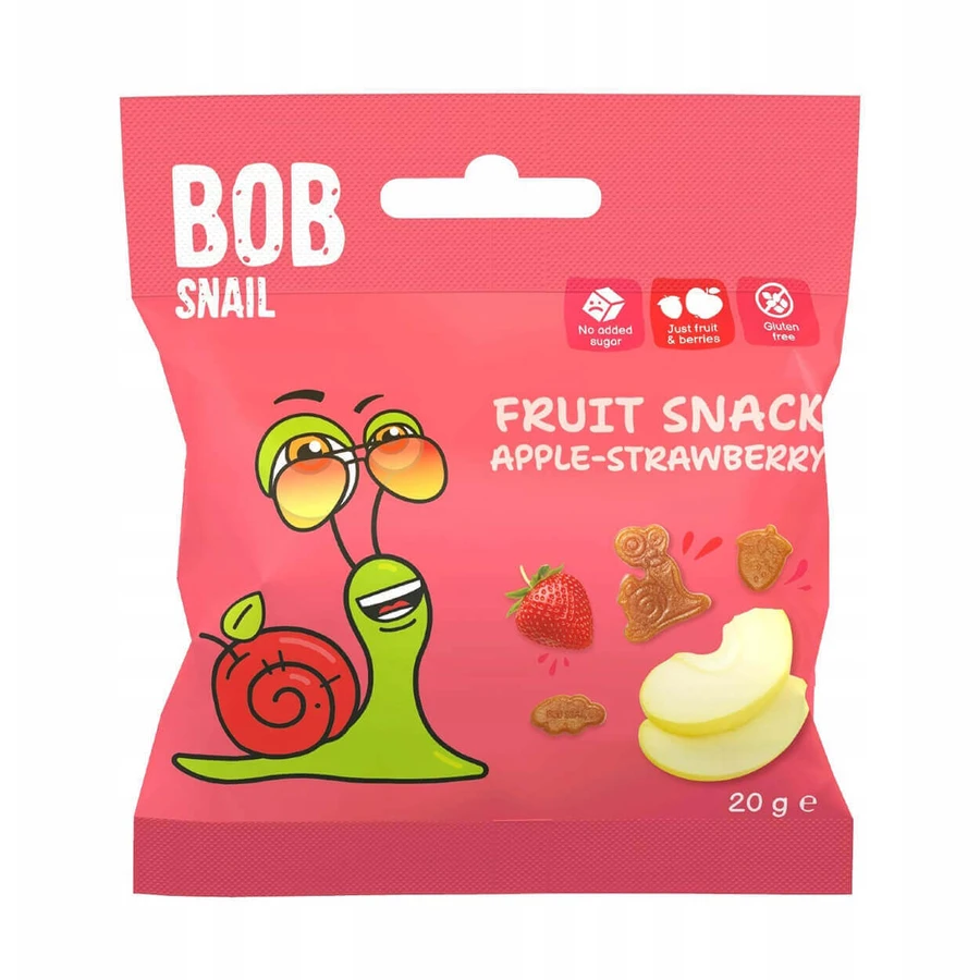 Фруктовое желе Bob Snail, яблоко, клубника, 20 г: цены и характеристики