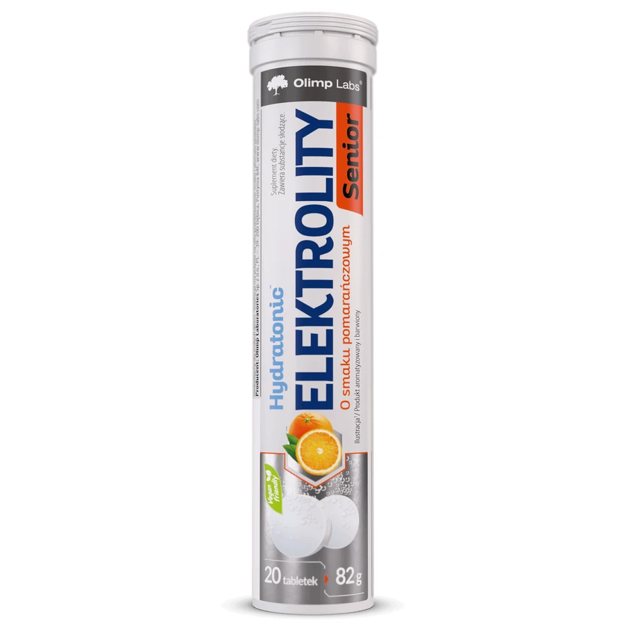 Olimp Hydratonic Elektrolity Senior, апельсиновий смак, 20 шипучих таблеток: ціни та характеристики