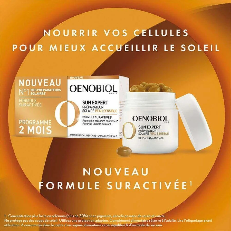 Oenobiol Sun Expert Sun Preparer Sensitive Skin 2x30 капсул: цены и характеристики