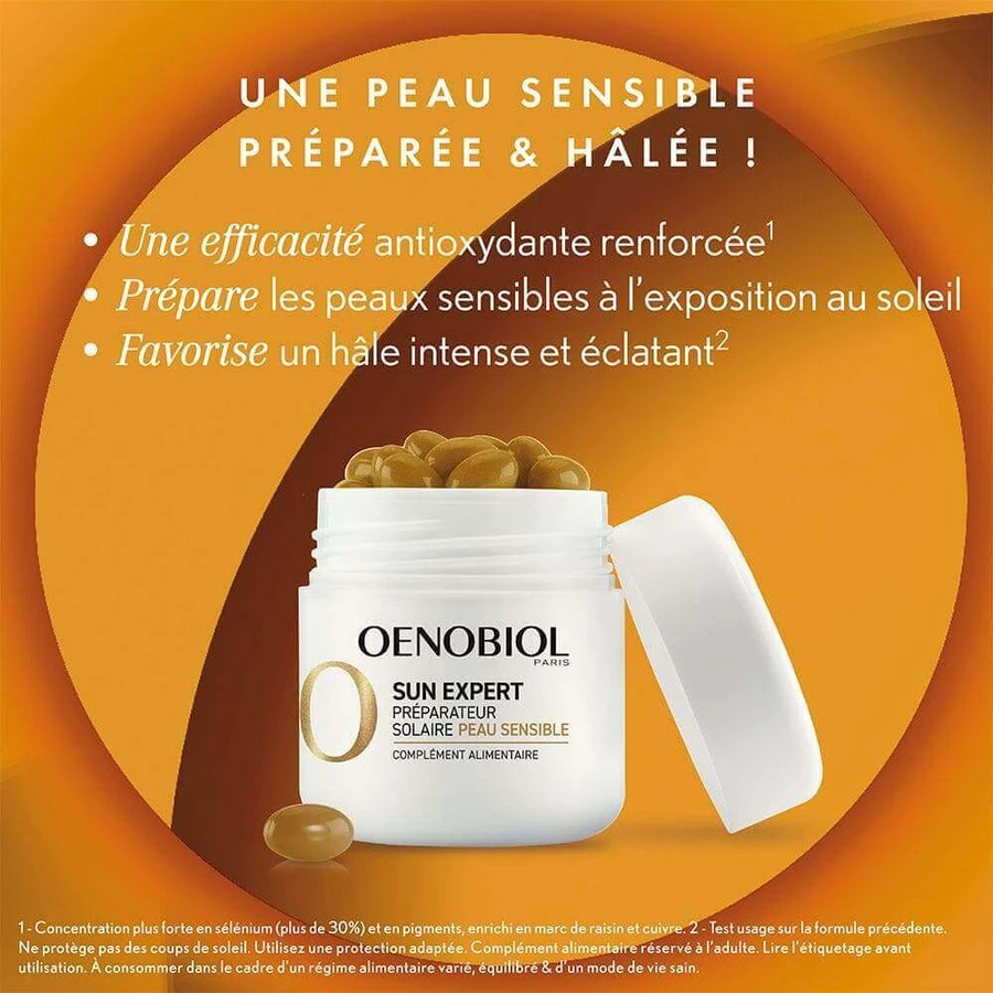 Oenobiol Sun Expert Sun Preparer Sensitive Skin 2x30 капсул: цены и характеристики