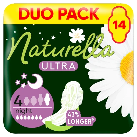 Naturella Ultra, гігієнічні серветки з крильцями, ромашка, Нічні, 14 шт.: ціни та характеристики