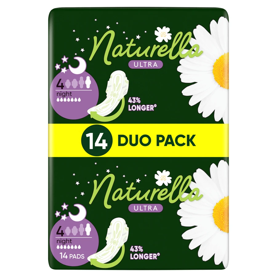 Naturella Ultra, гігієнічні серветки з крильцями, ромашка, Нічні, 14 шт.: ціни та характеристики